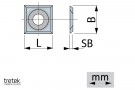 Vendbare stål notfres12mmx12mmx1.25mm thumbnail