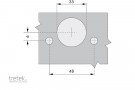 Kombinasjonsborsegment for hengsler 48/6 thumbnail