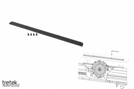 Plastikk innlegg ved sagblad